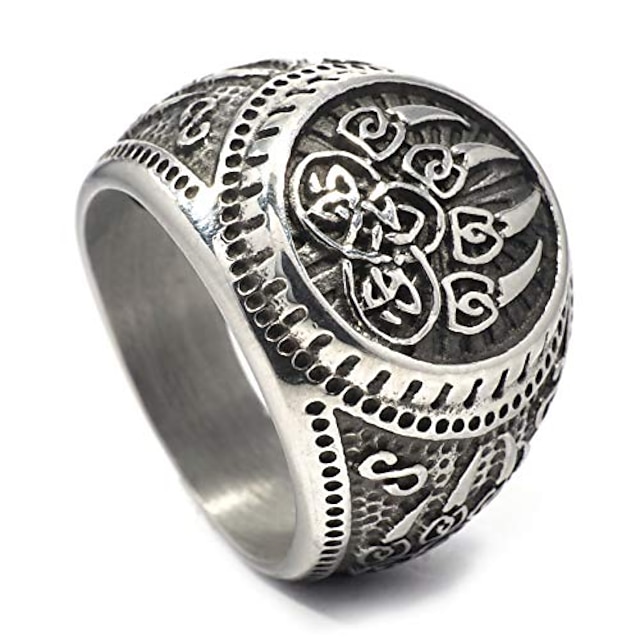  zampa di orso celtico viking berserker spirit mens anello in acciaio inossidabile uomo donna gioielli protezione norvegese
