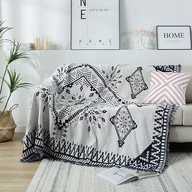  Sofa Cover Sofa Blanket Geometric Print Couch Cover Couch Protector Sofa Throw Cover Washable for Armchair/Loveseat/3 Seater/4 Seater/L Shape Sofa