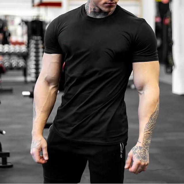 Sports & Outdoors Running, Jogging & Walking | Mens Short Sleeve Workout Tops Running Shirt Tee Tshirt Top Athletic Casual Summe