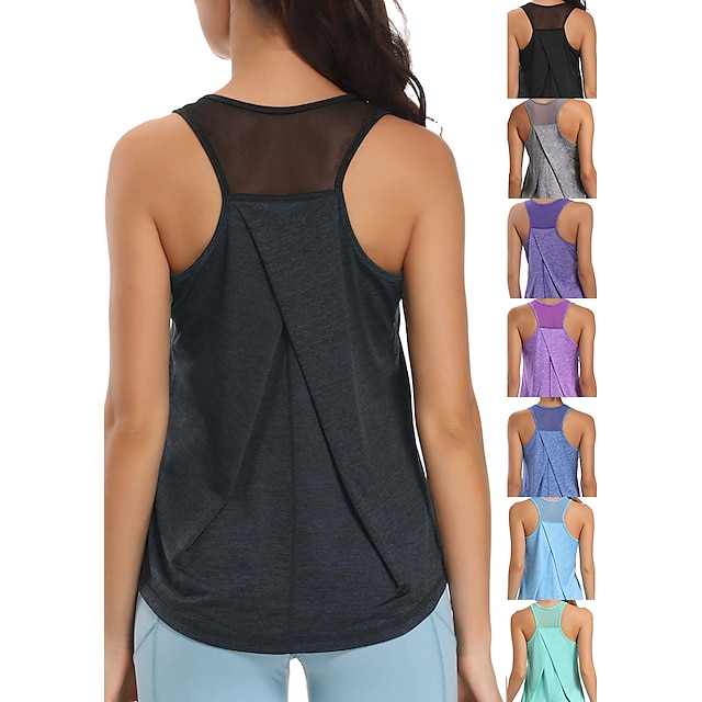 Womens Ladies Sports Vest Tank Top Stretch Cool Dry Wicking Fitness Gym Yoga Run