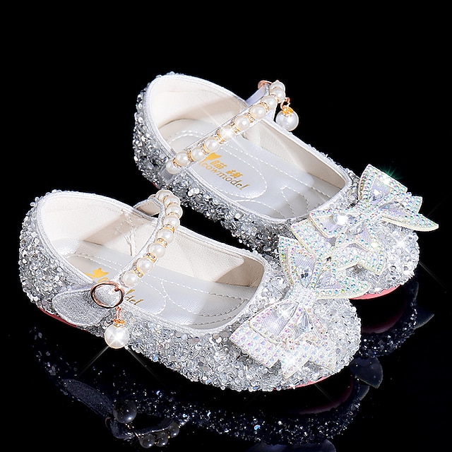 Shoes & Bags Kids Shoes | Girls Flats Mary Jane Flower Girl Shoes Princess Shoes Rubber PU Little Kids(4-7ys) Big Kids(7years +)