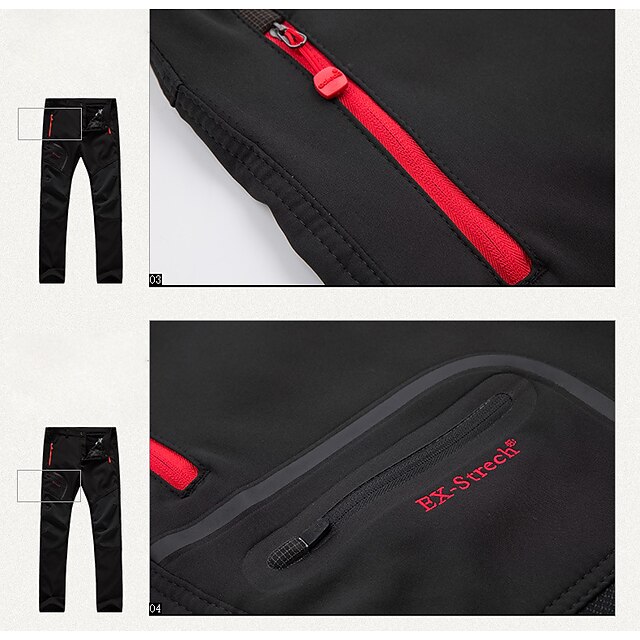 Outdoor Men's Fleece Soft Shell Pants Breathable And Windproof Wear-resistant