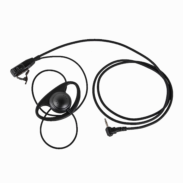  D tipo auricular ptt 1 pin fbi earhook auricular para motorola portátil radio inalámbrico tlkr t3 t4 t60 t80 mr350r walkie talkie