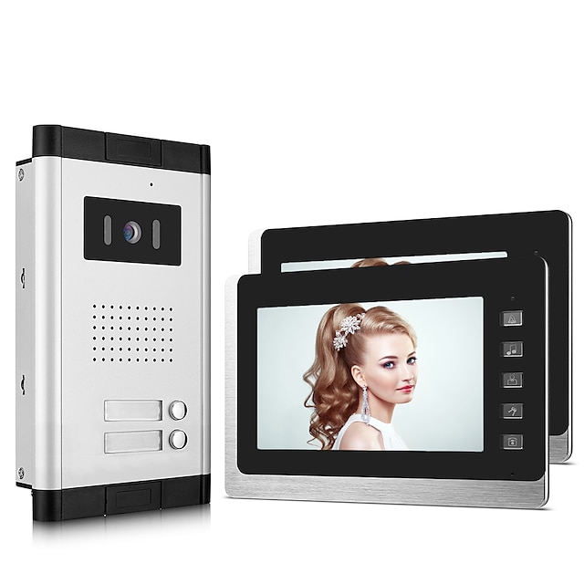  XINSILU XSL-V70L-B Wired 7 inch Hands-free 800*480 Pixel One to Two video doorphone