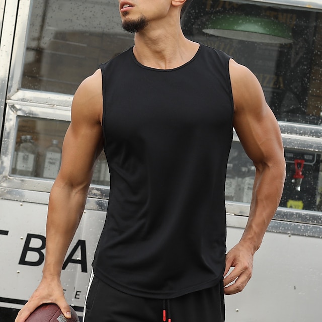 Sports & Outdoors Running, Jogging & Walking | Mens Sleeveless Workout Tank Top Running Tank Top Top Athletic Athleisure Summer 