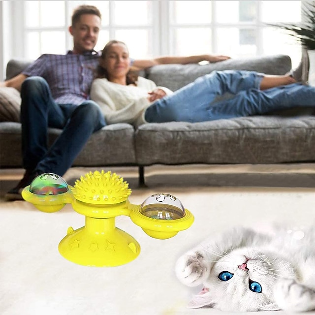 Cat Teasers Interactive Toy Rotating Toy Cat Toys Set Windmill ...