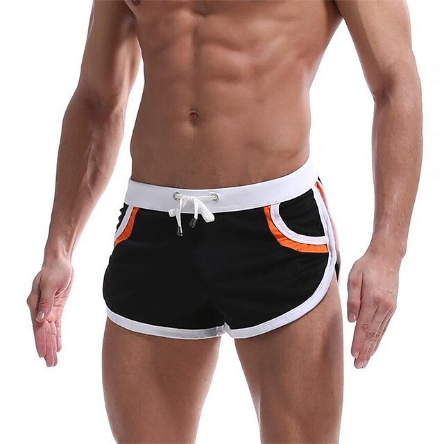 Men's Running Shorts Athletic Shorts Drawstring StripeTrim Bottoms