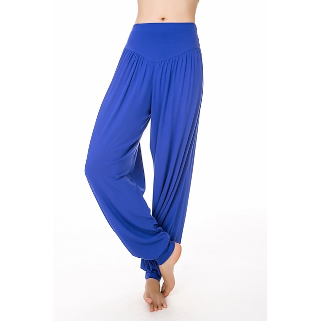 Women's Yoga Pants Side Pockets Wide Leg Harem Quick Dry Moisture ...