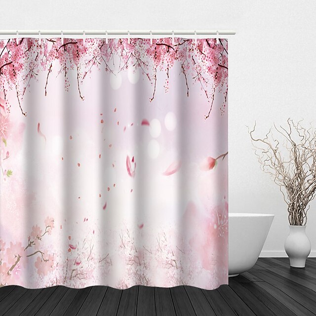 Home & Garden Bath Accessories | Bathroom Shower Curtains & Hooks Casual Polyester Waterproof 70 Inch - HX75575