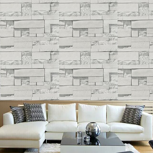  Wallpaper Wall Covering Sticker Film Peel and Stick Removable Faux 3D Brick Vinyl PVC Home Décor 100*45cm