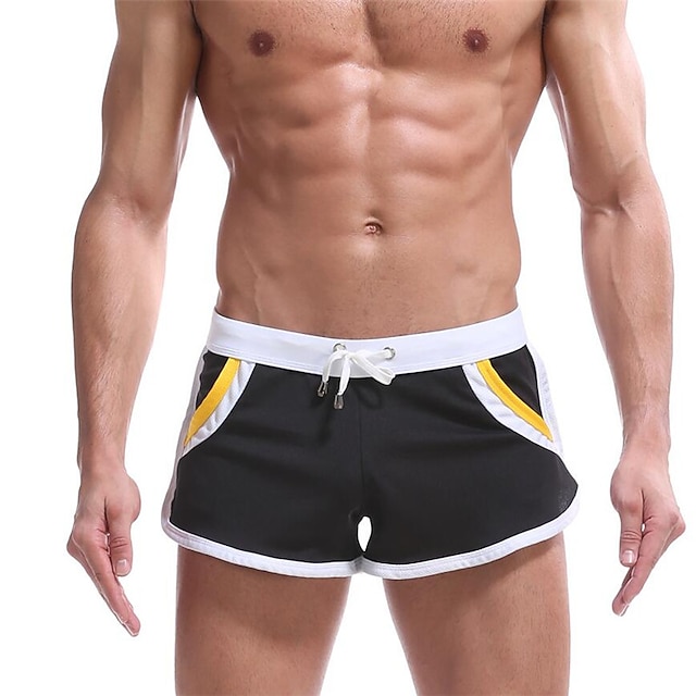 Men's Running Shorts Athletic Shorts Drawstring StripeTrim Bottoms