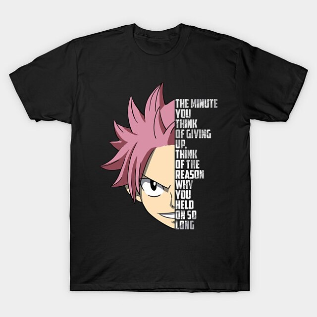 Toys & Hobbies Cosplay & Costumes | Inspired by Fairy Tail Natsu Dragneel Cosplay Costume T-shirt Polyester / Cotton Blend Graph