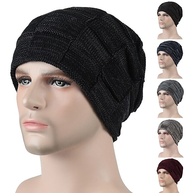  Men's Women's Outdoor Thermal Warm Warm Hat for Winter Sports / Solid Color / Wool