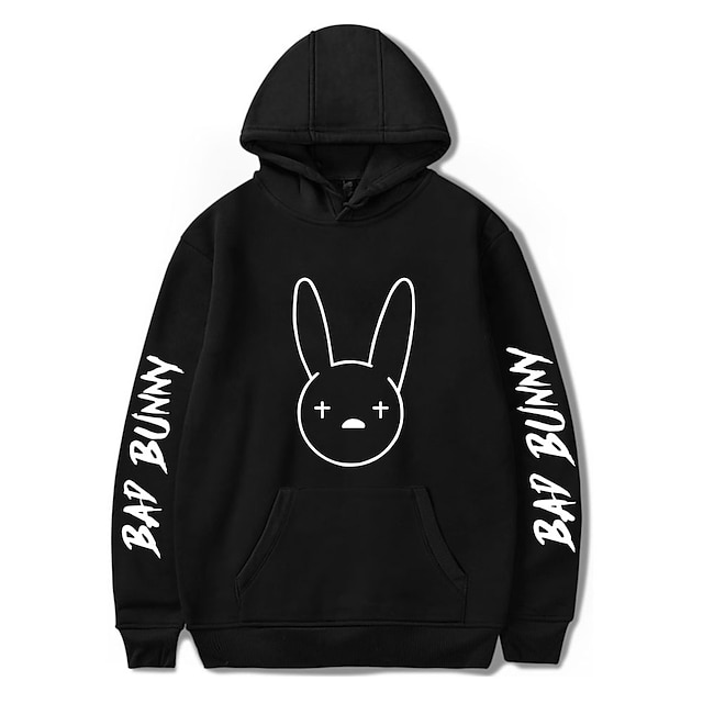 Toys & Hobbies Cosplay & Costumes | Inspired by bad bunny Cosplay Cosplay Costume Hoodie Polyester / Cotton Blend Rabbit Printin