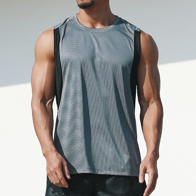 Sports & Outdoors Running, Jogging & Walking | Mens Sleeveless Workout Tank Top Running Tank Top Top Athletic Athleisure Summer 