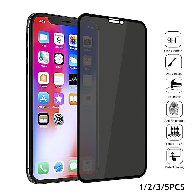 

[1/2/3/5PCS]Full Cover Anti Peeping Privacy Screen Protector For iPhone 13 12 Pro Max Mini 11 Pro Max SE 2020 X XR XS Max 8 7 Plus Privacy 9H Tempered Glass