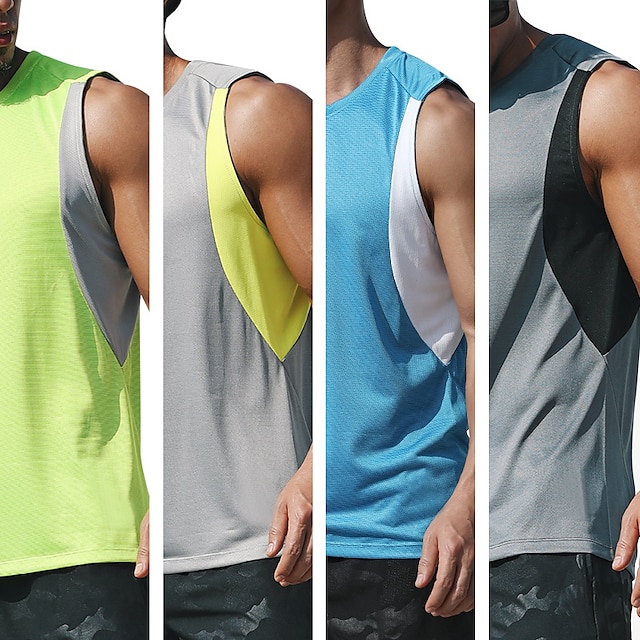 Sports & Outdoors Running, Jogging & Walking | Mens Sleeveless Workout Tank Top Running Tank Top Top Athletic Athleisure Summer 