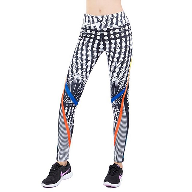  Activewear Pants Printing Solid Women's Training Running Natural Polyester
