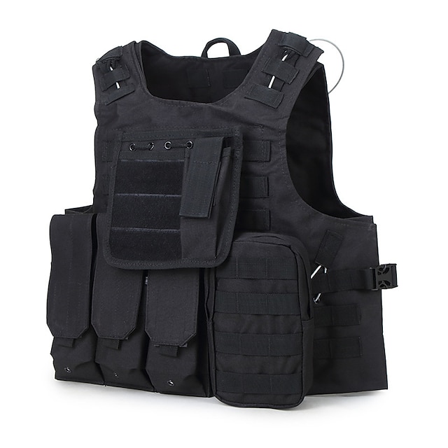 Tactical Vest Breathable Police Military Airsoft Hunting Combat with Pouches 