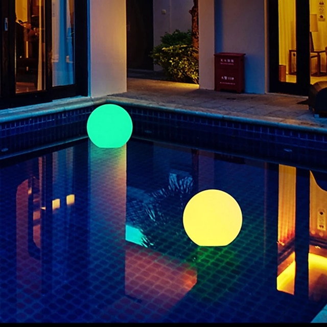 schwimmende Poolbeleuchtung im Freien führte leuchtendes aufblasbares Balllicht 1x 2x 6x RGB-Farbwechsel-Schwimmbad IP67 wasserdichtes Dekorlicht Wasserschwimmerlicht Party-Nachtlicht