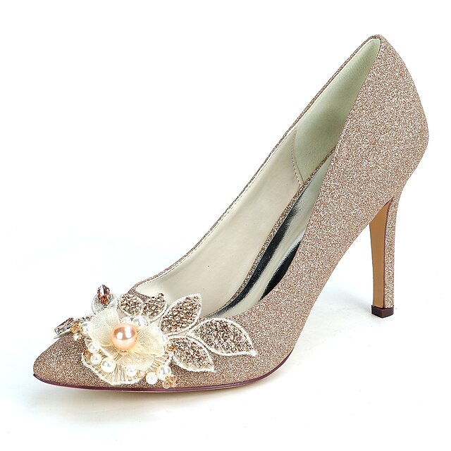 Shoes & Bags Womens Shoes | Womens Wedding Shoes Wedding Heels Bridal Shoes Rhinestone Imitation Pearl Satin Flower Stiletto Hee