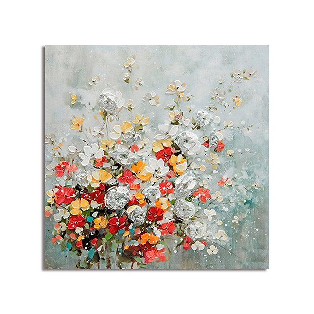 Home & Garden Wall Art | Oil Painting Hand Painted Abstract Flowers by Canvas Painting Comtemporary Simple Modern Stretched Canv