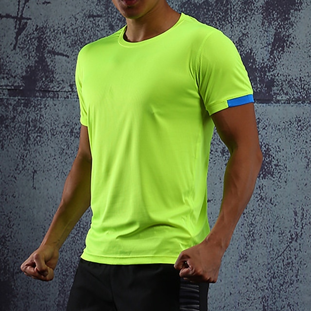 Sports & Outdoors Running, Jogging & Walking | Mens Short Sleeve Running Shirt Tee Tshirt Top Athletic Athleisure Spandex Quick 