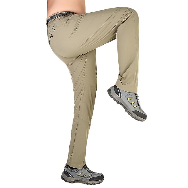  Herr Vandringsbyxor Sommar Utomhus Komfort Multi-pocket Snabb tork Ficka med blixtlås Elastan Ficka med blixtlås Underdelar Mörkgrå Kaki Svart Jakt Fiske Camping / vandring / grottforskning L XL XXL