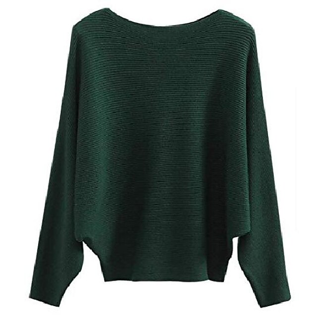 

Women's Sweater Solid Color Basic Casual St. Patrick's Day Cotton Long Sleeve Slim Sweater Cardigans Crew Neck Fall Winter Light Blue Natural yellow Scarlet / Holiday