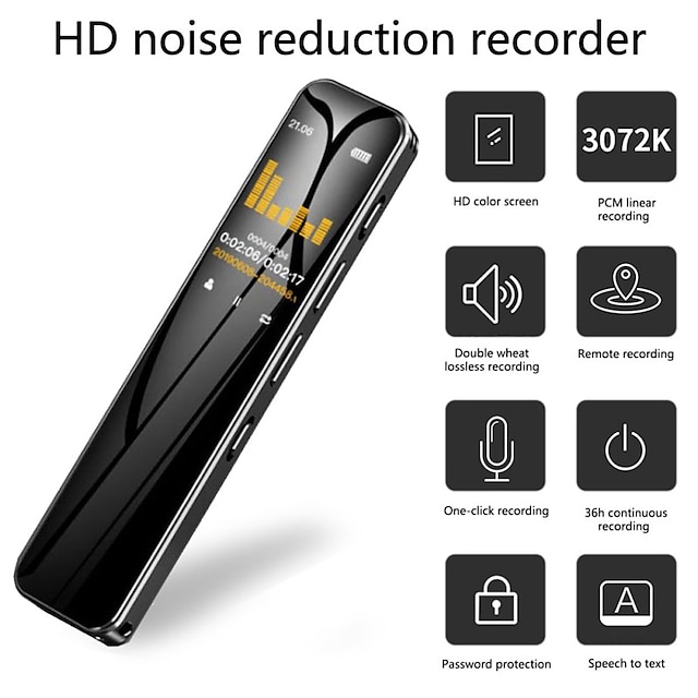  G1 Digital Voice Recorder High Definition Noise Reduction  Voice Activated Recorder Portable MP3 Player Audio Recorder with Playback
