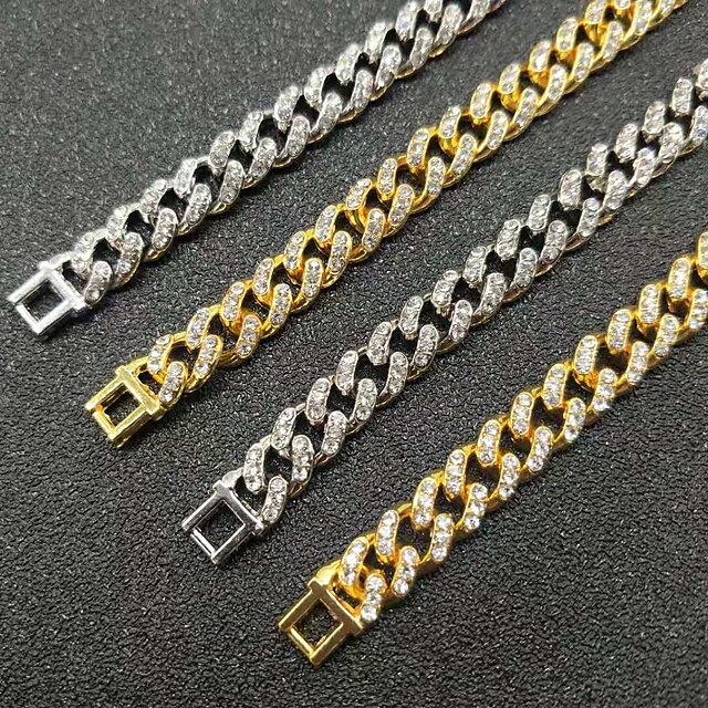  Women's Men's Necklace Cuban Link European Alloy Silver Gold 50 cm Necklace Jewelry For Street