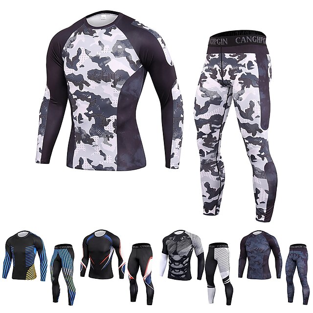 Sports & Outdoors Running, Jogging & Walking | JACK CORDEE Mens 2 Piece Patchwork Activewear Set Compression Suit Athletic Athle