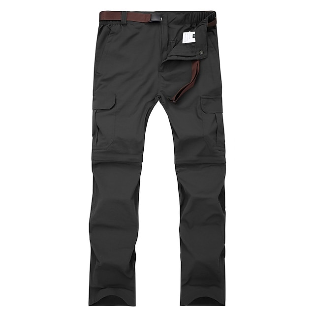 Men's Hiking Pants Black Trousers Convertible Pants / Zip Off Pants ...