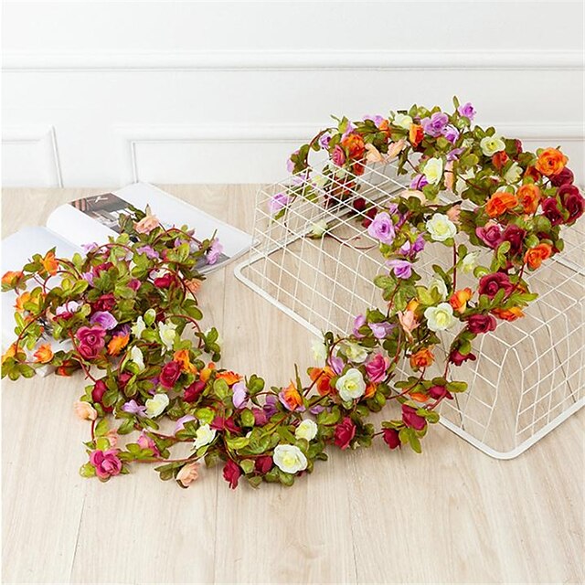 Home & Garden Home Decor | The Imitation Peony Flower Vine Fake Flower Living Room Attic Decoration Winding Flower Vine 2.5m/100