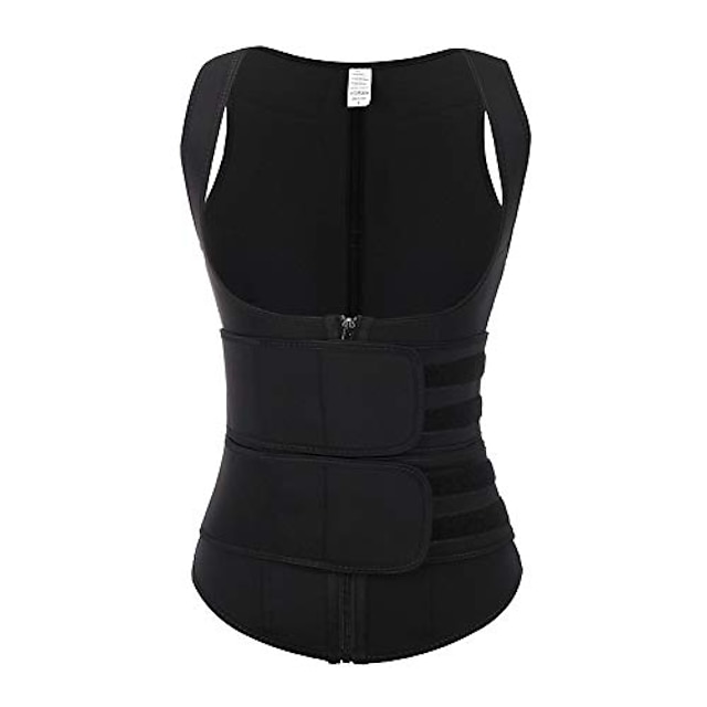  Corset Women's Tops Waist Trainer Shapewears Office Running Gym Yoga Plus Size Black Spandex Sport Simple Style Breathable Zipper Hook and Loop Tummy Control Push Up Front Close Pure Color Summer