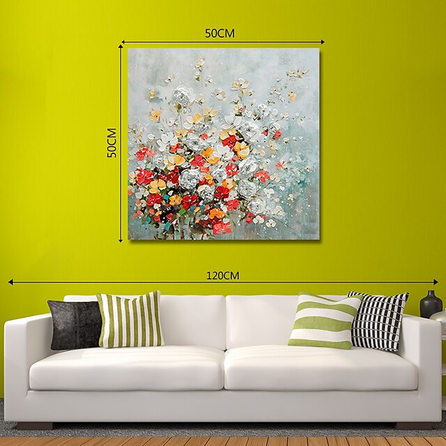 Home & Garden Wall Art | Oil Painting Hand Painted Abstract Flowers by Canvas Painting Comtemporary Simple Modern Stretched Canv