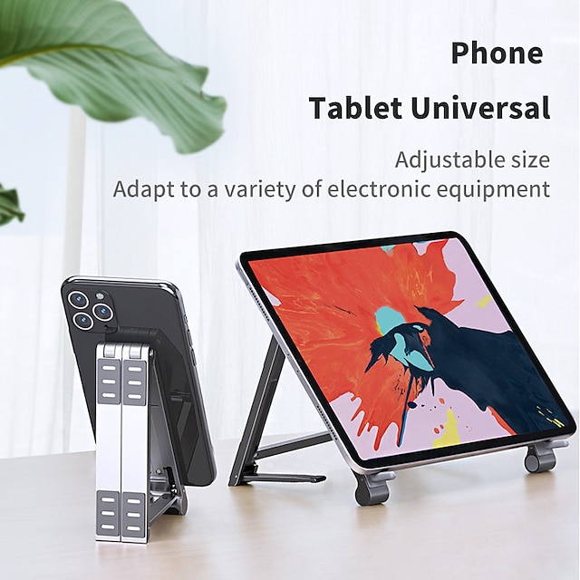  Laptop Stand for Desk Adjustable Laptop Stand Metal Portable Foldable Adjustable Laptop Holder Compatible with Kindle Fire iPad Pro MacBook Air Pro 9 to 15.6 inch 17 inch