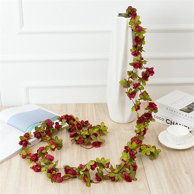 Home & Garden Home Decor | The Imitation Peony Flower Vine Fake Flower Living Room Attic Decoration Winding Flower Vine 2.5m/100