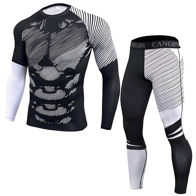 Sports & Outdoors Running, Jogging & Walking | JACK CORDEE Mens 2 Piece Patchwork Activewear Set Compression Suit Athletic Athle