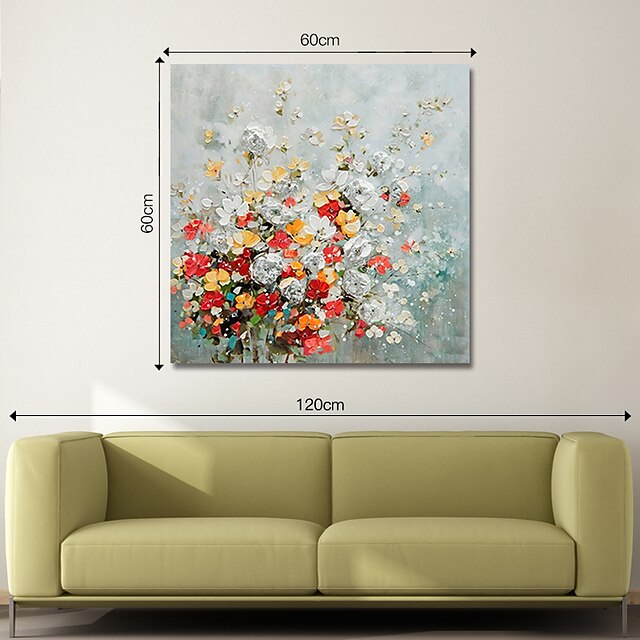 Home & Garden Wall Art | Oil Painting Hand Painted Abstract Flowers by Canvas Painting Comtemporary Simple Modern Stretched Canv