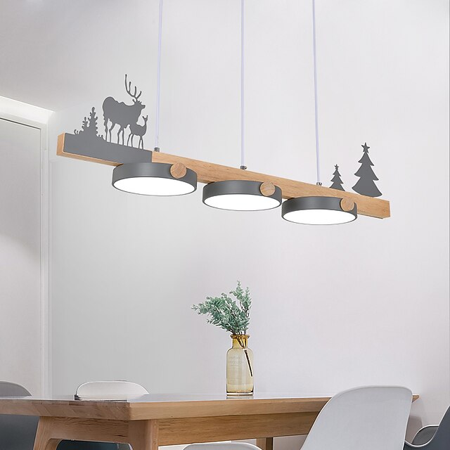 Lights & Lighting Pendant Lights | LED Pendant Light Modern Island Light White Gray Green Metal Painted Finishes Modern Nordic S