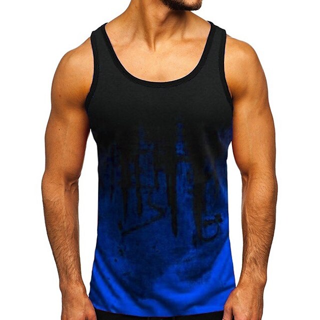 Sports & Outdoors Running, Jogging & Walking | Mens Sleeveless Running Tank Top Singlet Top Casual Athleisure Cotton Breathable 