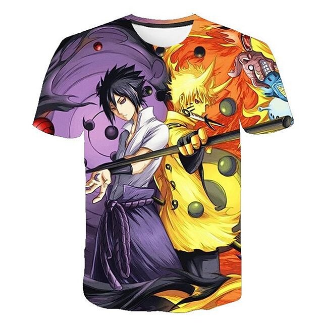  Inspired by Naruto Cosplay Costume T-shirt Naruto Uzumaki 3D Terylene T-shirt Printing Harajuku Graphic For Men's / Women's