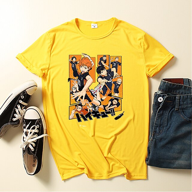 Toys & Hobbies Cosplay & Costumes | Inspired by Haikyuu Karasuno High Cosplay Costume T-shirt Polyester / Cotton Blend Graphic P