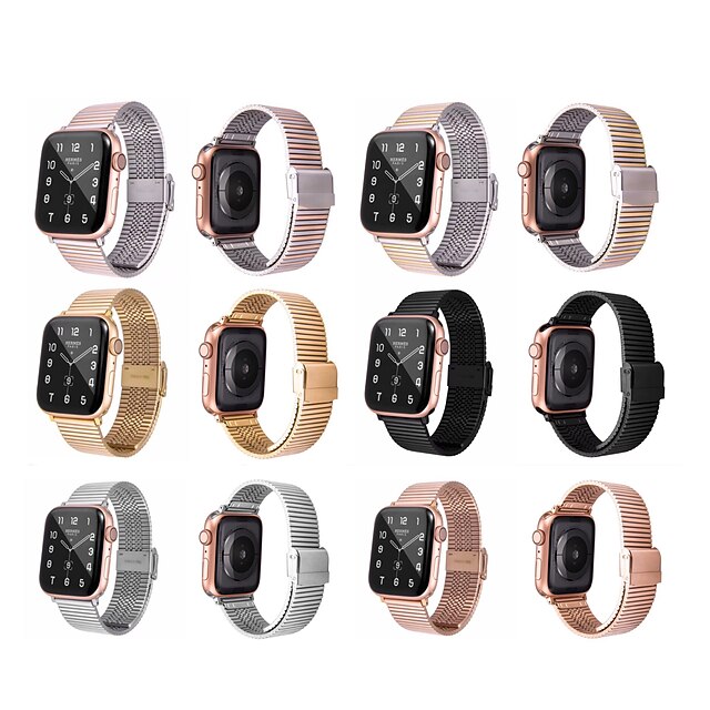 Smart Watch Band for Apple iWatch 1 pcs Business Band Stainless Steel  Replacement Wrist Strap for Apple Watch Series SE / 6/5/4/3/2/1 8591513  2022 – $12.15
