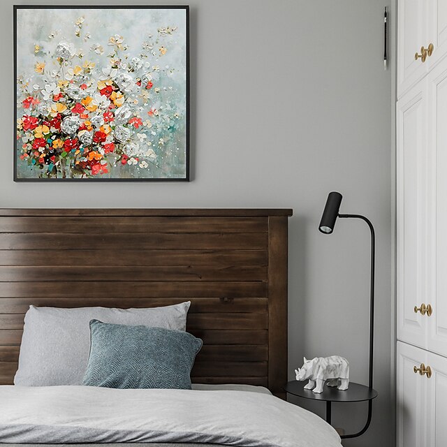 Home & Garden Wall Art | Oil Painting Hand Painted Abstract Flowers by Canvas Painting Comtemporary Simple Modern Stretched Canv