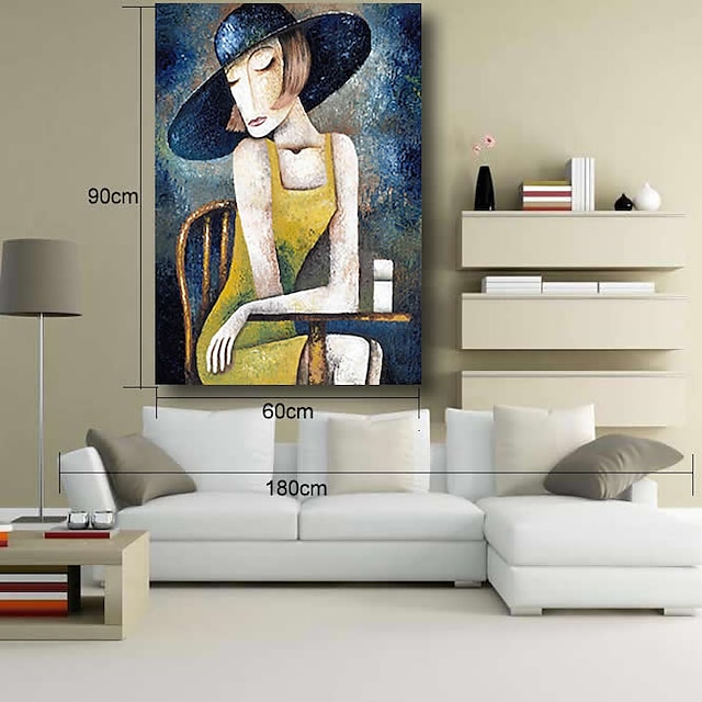 Home & Garden Wall Art | Stretched Oil Painting Hand Painted Canvas Abstract Comtemporary Modern High Quality Picasso Ready to H