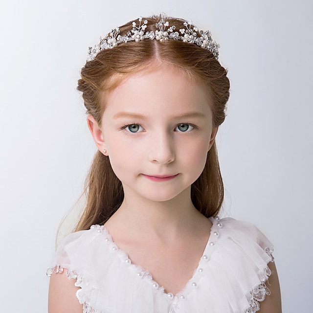 Baby & Kids Kids Accessories | Flower Girl Hair Accessory, Pearl Headband Princess Wedding Headpiece Crystal Headwear for Weddin