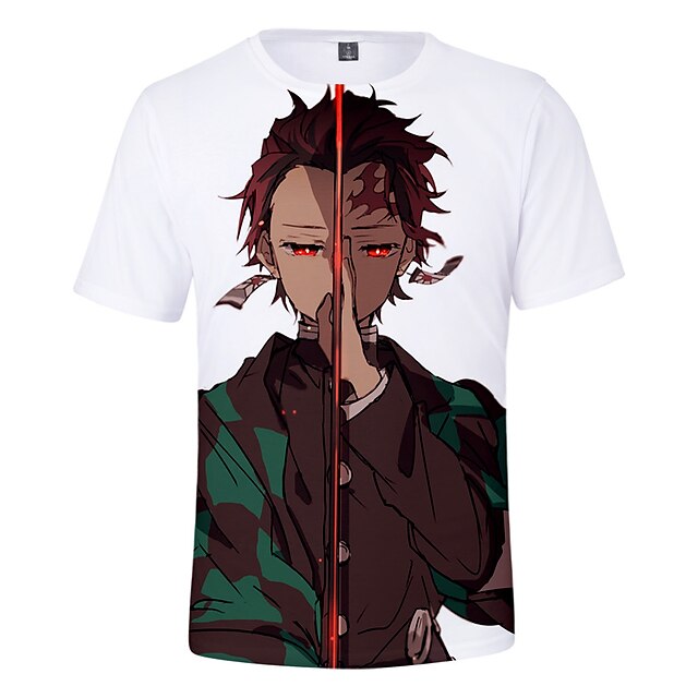 Toys & Hobbies Cosplay & Costumes | Inspired by Demon Slayer Kamado Tanjirou Cosplay Costume T-shirt Terylene Graphic Printing H