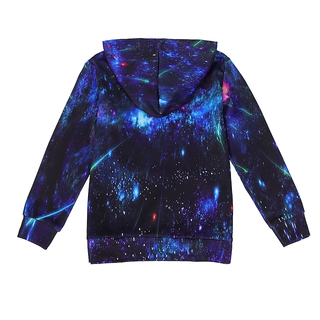 Baby & Kids Boys Clothing | Kids Boys Hoodie Long Sleeve 3D Print Galaxy Green Purple Army Green Children Tops Fall Winter Activ